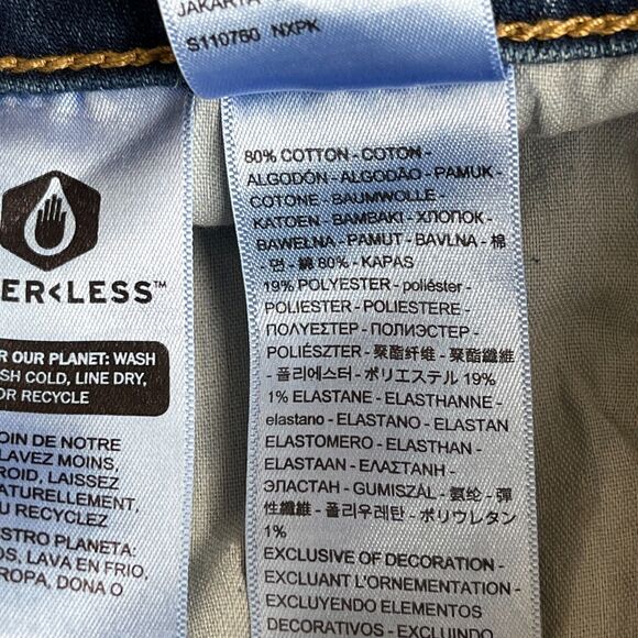 Levi's 725 Waterless High Rise Bootcut Blue Flared Denim Jeans Women's Size 32 - Picture 7 of 13